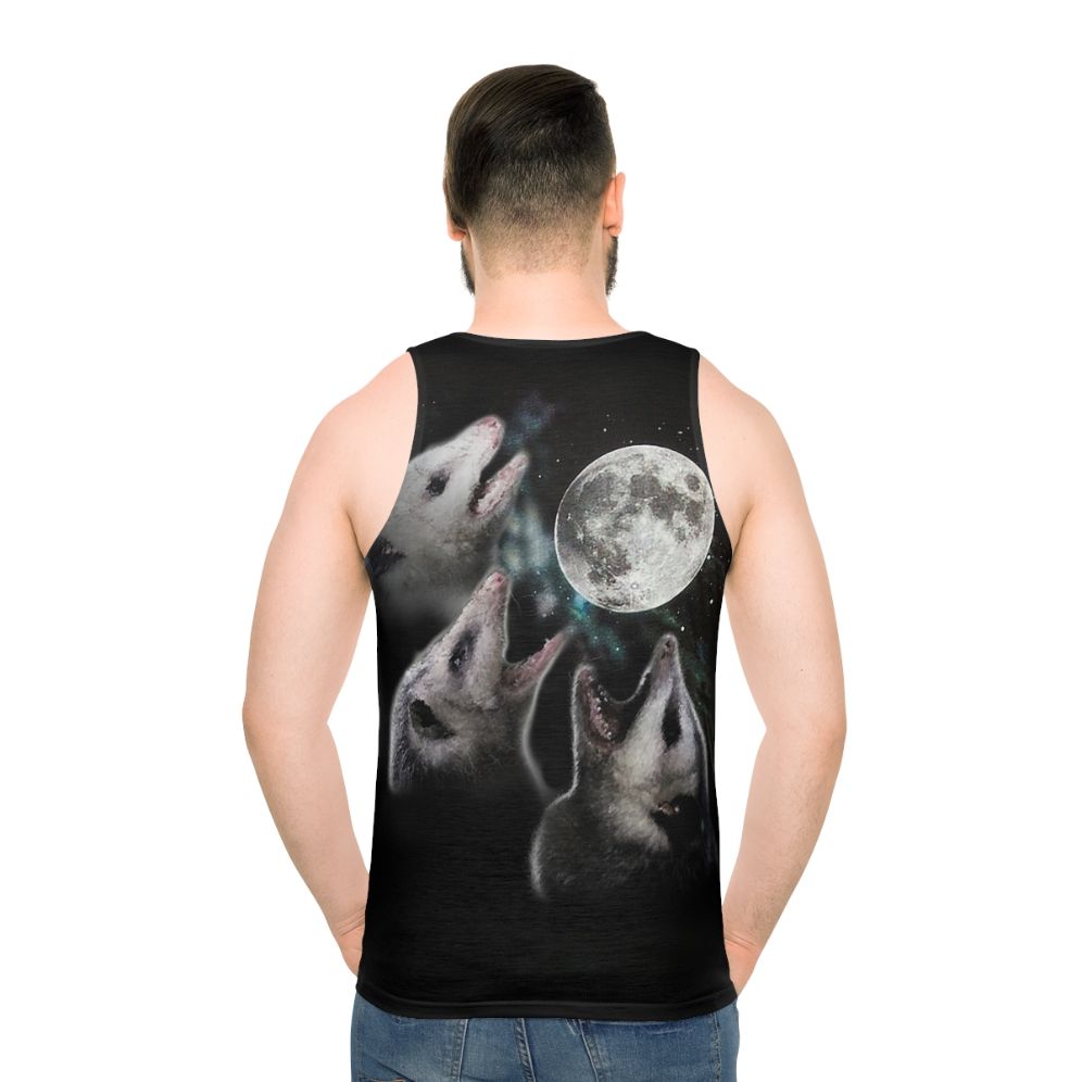 Unisex opossum moon triple moon tank top