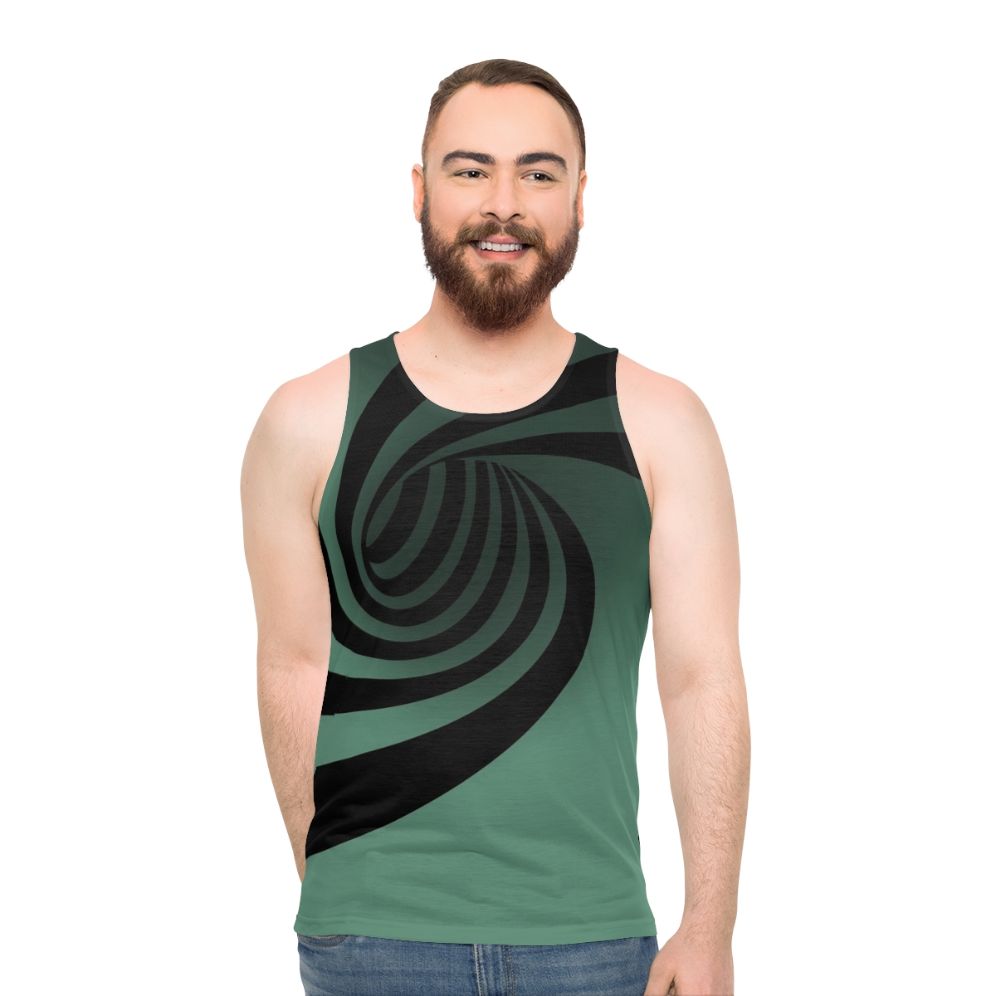 Optical Illusion Geometric Pattern Unisex Tank Top