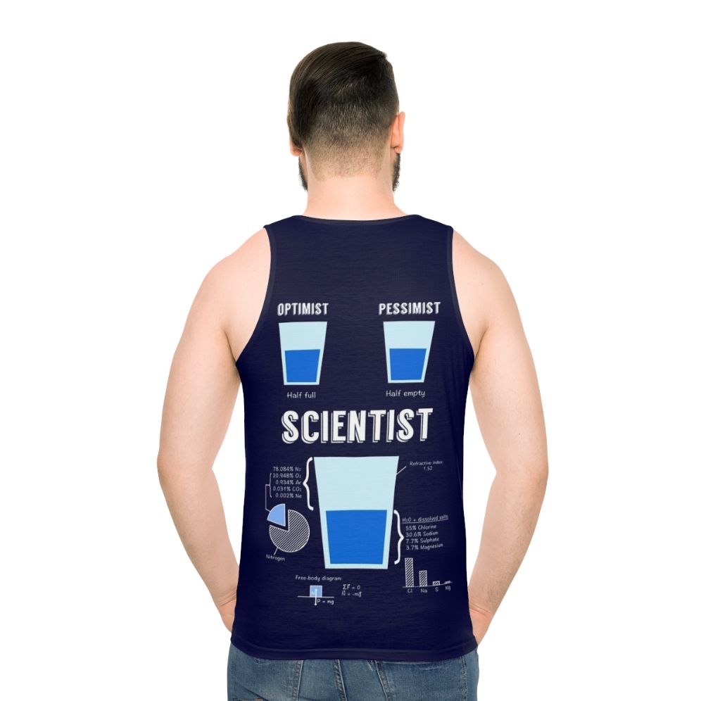 Optimist Pessimist Scientist Funny Science Unisex Tank Top