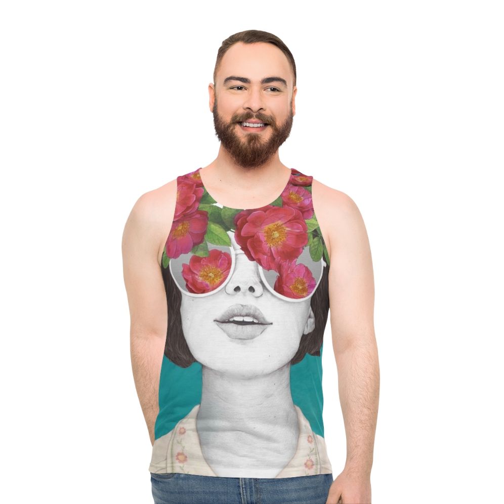 Optimist Rose Tinted Glasses Unisex Tank Top