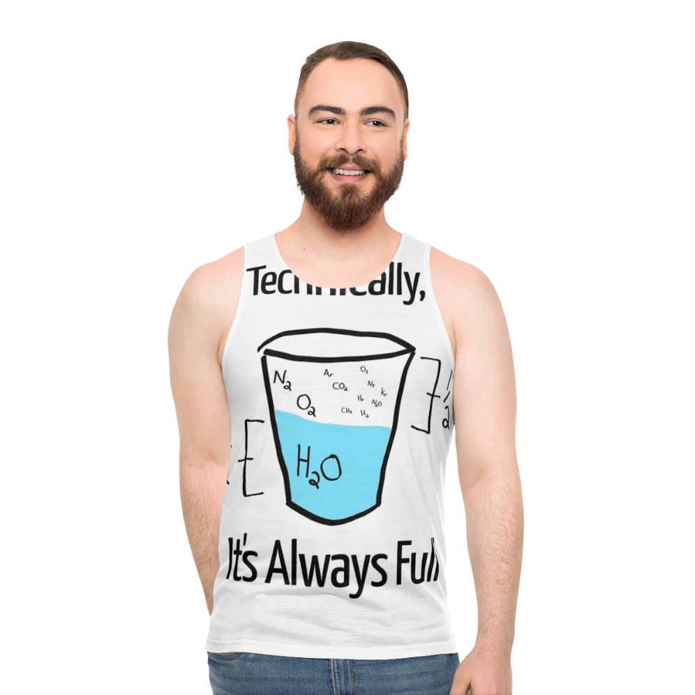 Optimistic science unisex tank top