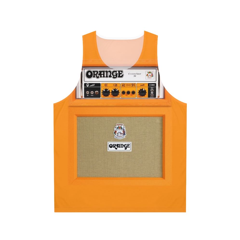 Orange amplifier unisex tank top