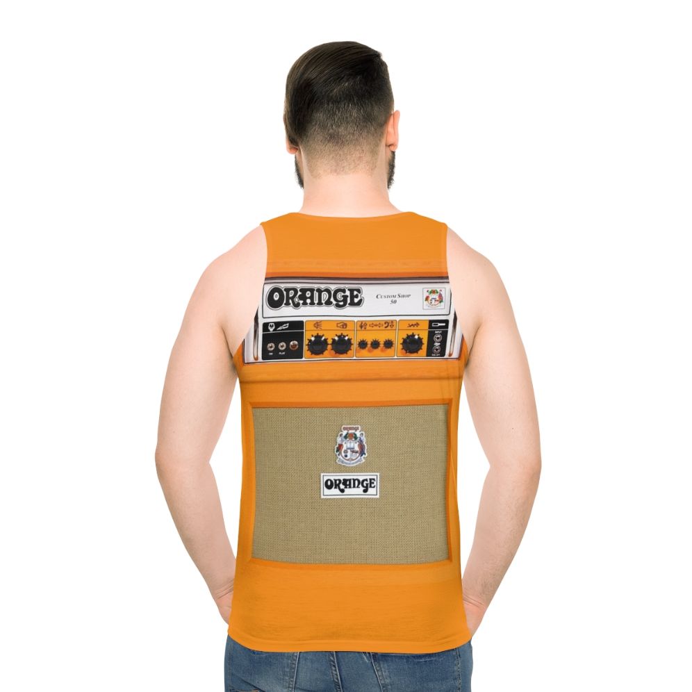 Orange amplifier unisex tank top