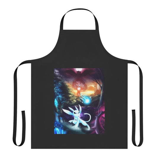 Graphic apron featuring the characters and art from the video game Ori and the Will of the Wisps