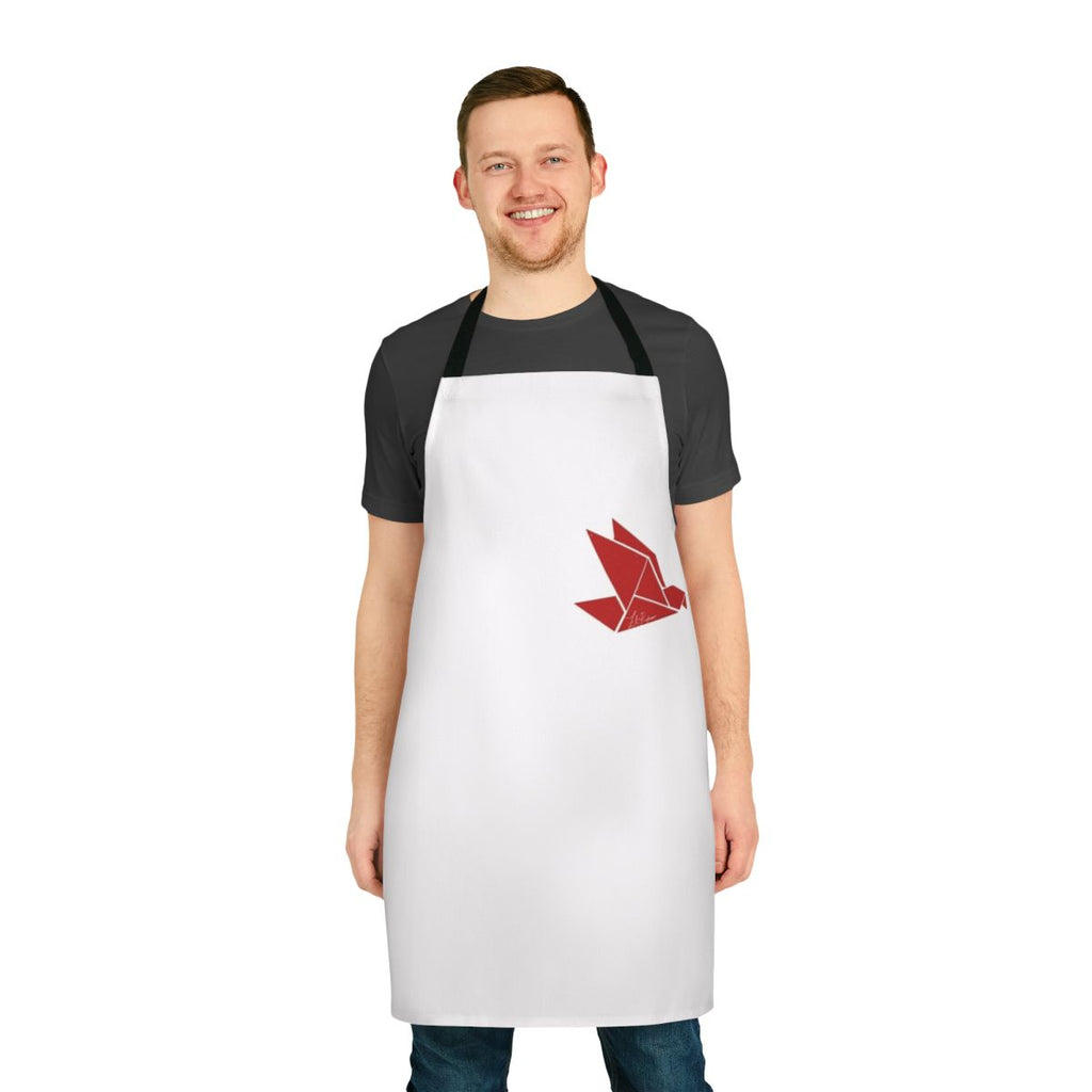 Origami bird money heist apron featuring a stylized design inspired by the TV series La Casa de Papel