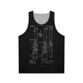 Original trombone patent design on unisex tank top