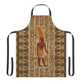 Ornamental design featuring hieroglyphic imagery and symbolism inspired by the ancient Egyptian deity Amun Ra