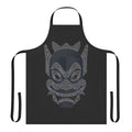 Ornate blue spirit mask inspired apron with avatar the last airbender and legend of korra elements