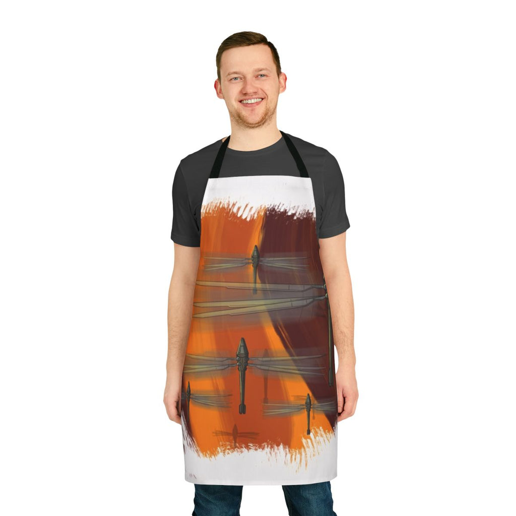 Apron featuring a detailed illustration of the iconic Ornithopter vehicle from the Dune science fiction universe