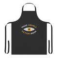 Apron with "Make Orwell Fiction Again" text and Orwell-inspired design