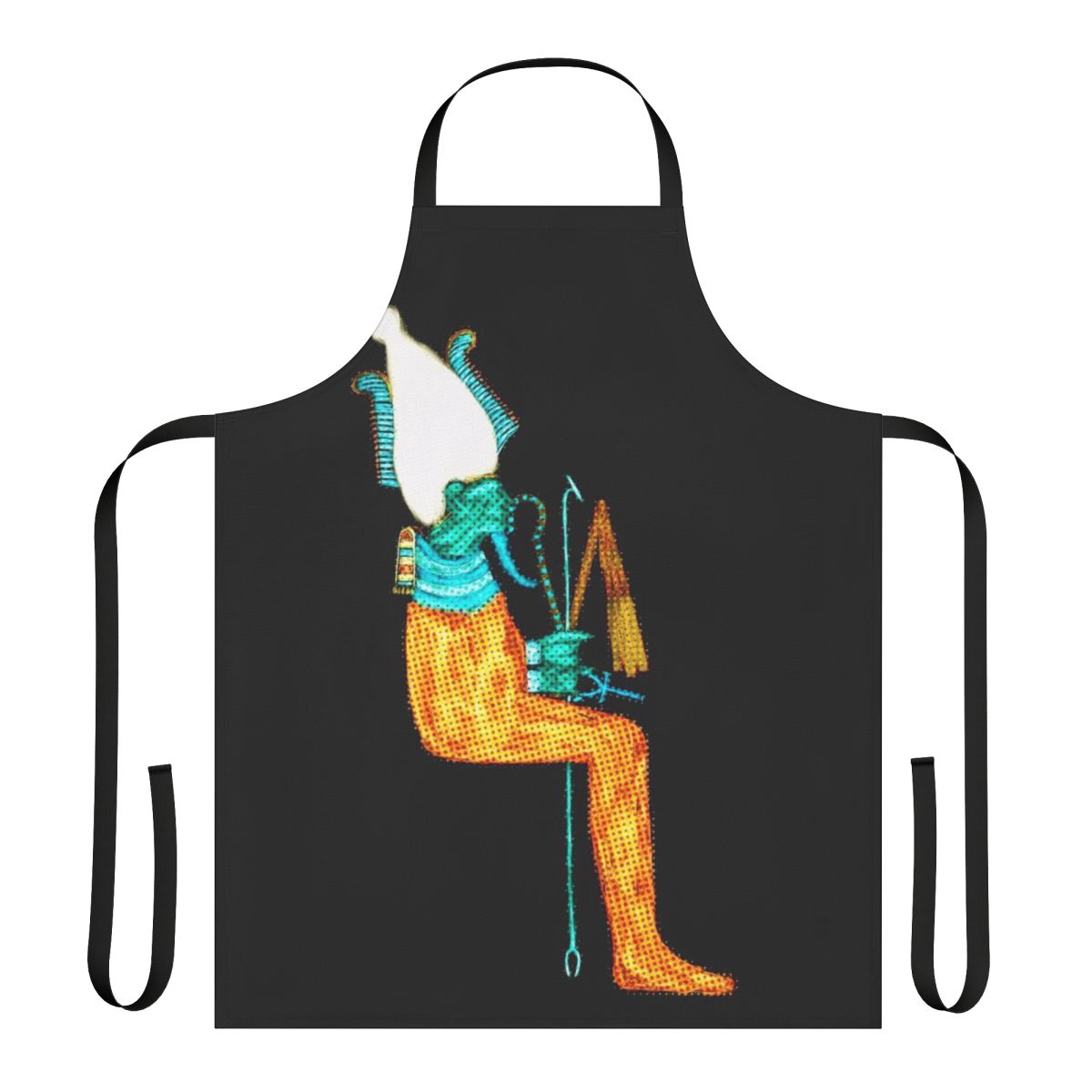 Osiris modern art apron featuring ancient Egyptian god imagery and spiritual design elements