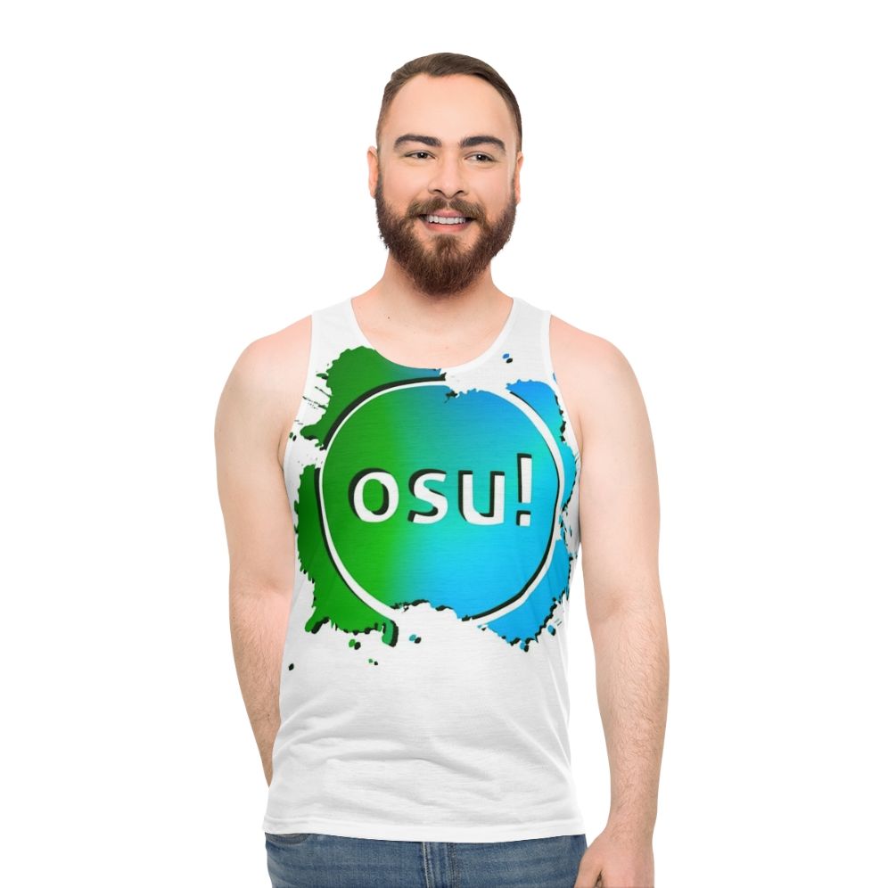 OSU Unisex Tank Top with Blue and Green Design