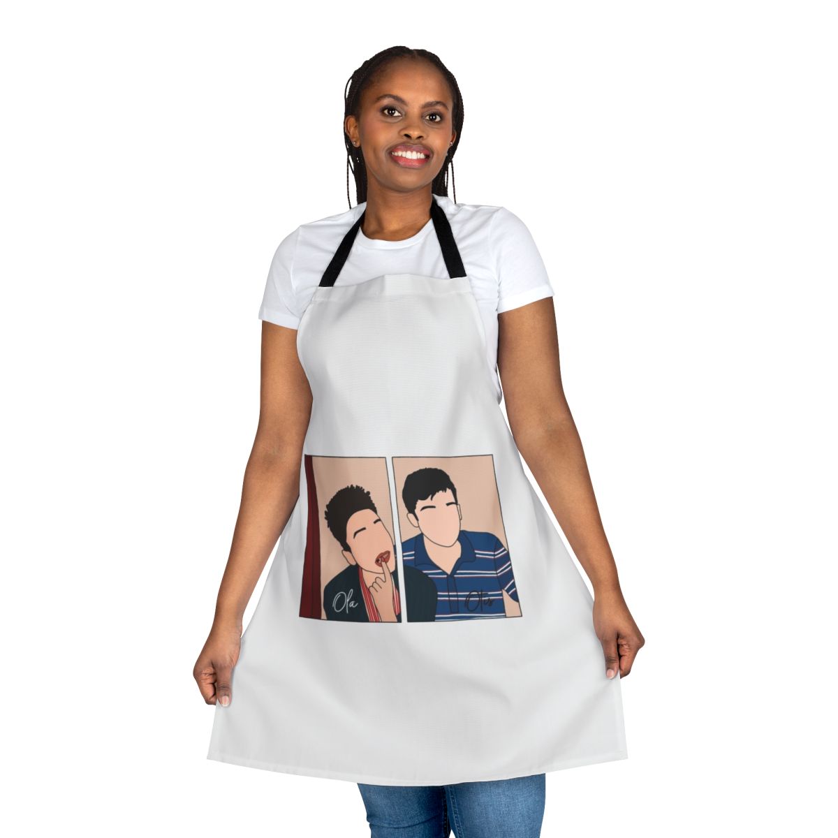 Sex Education themed apron featuring Otis and Maeve