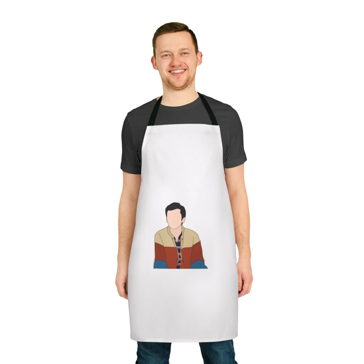 Stylish "Sex Education" inspired apron featuring Otis Milburn and Maeve Wiley