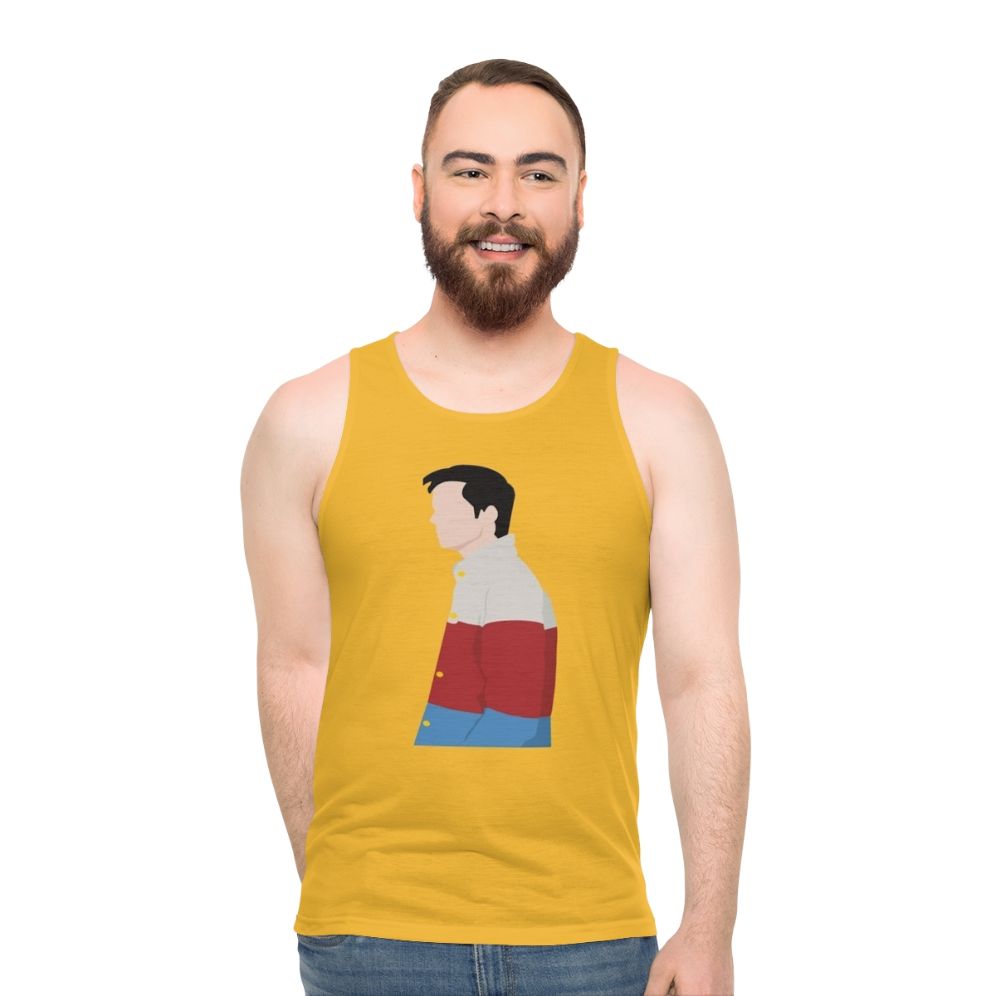 Otis Milburn from the Netflix series Sex Education featured on a unisex tank top