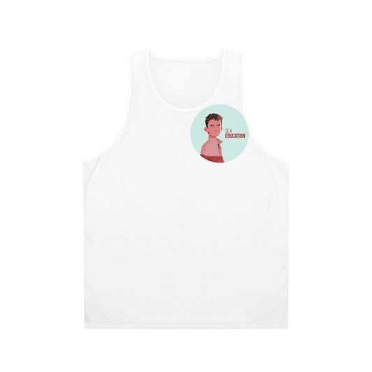Otis Milburn from the Netflix series Sex Education on a unisex tank top