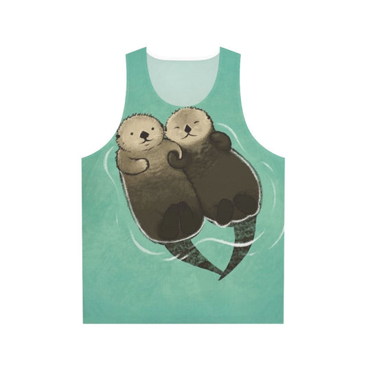 Otters Holding Hands Unisex Tank Top