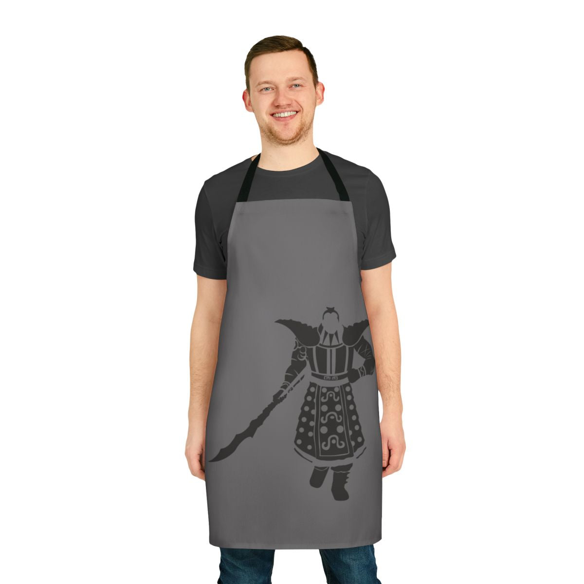 Ou Ki-inspired warrior apron with a minimal Chinese design