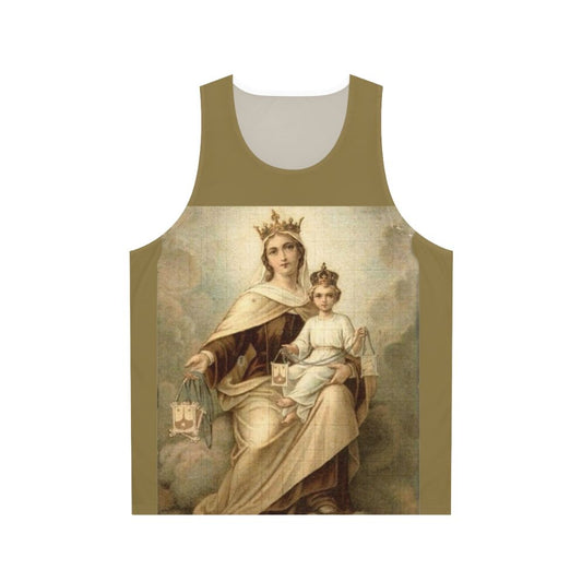 Our Lady Of Mount Carmel Catholic Rosary Tank Top