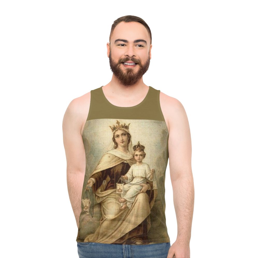 Our Lady Of Mount Carmel Catholic Rosary Tank Top