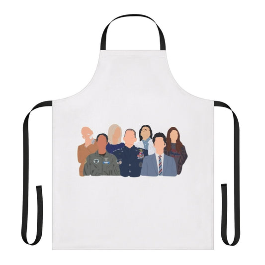 Space Force-inspired apron with humorous design for fans of The Office, Netflix, and more