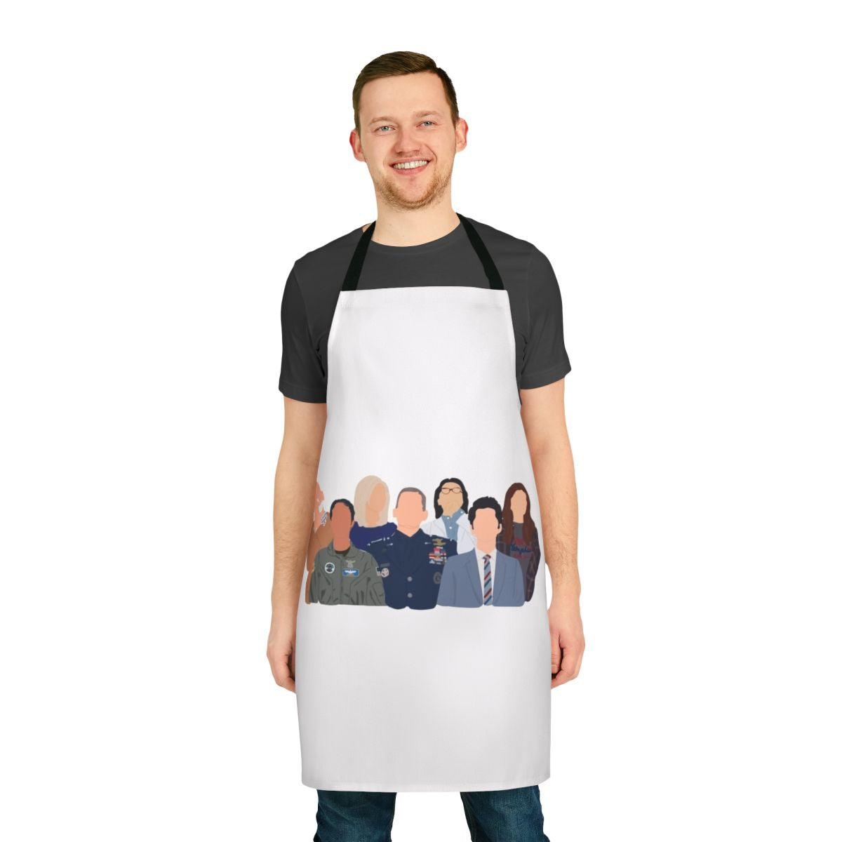 Space Force-inspired apron with humorous design for fans of The Office, Netflix, and more