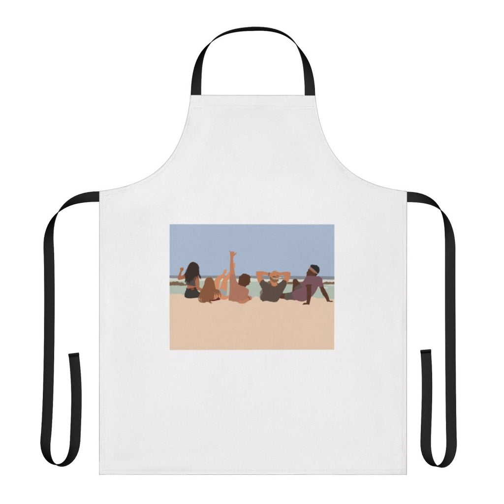 Outer Banks themed apron featuring popular characters and locations from the show