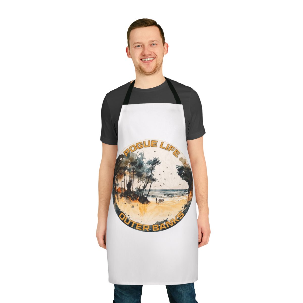 Outer Banks inspired Pogue Life apron with ocean, surf, and aesthetic design