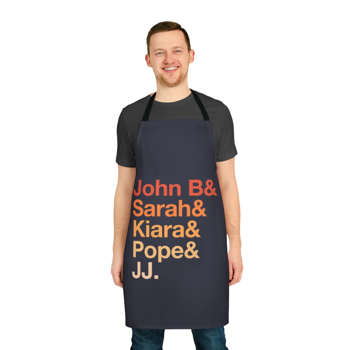 Outer Banks-inspired Pogues apron with ocean and beach theme