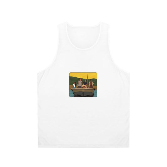 Outer Banks OBX unisex tank top with coastal and Netflix TV show graphics