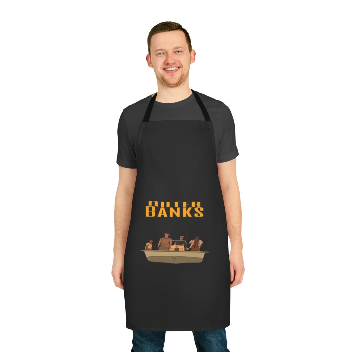 Outer Banks themed apron with show logo and design