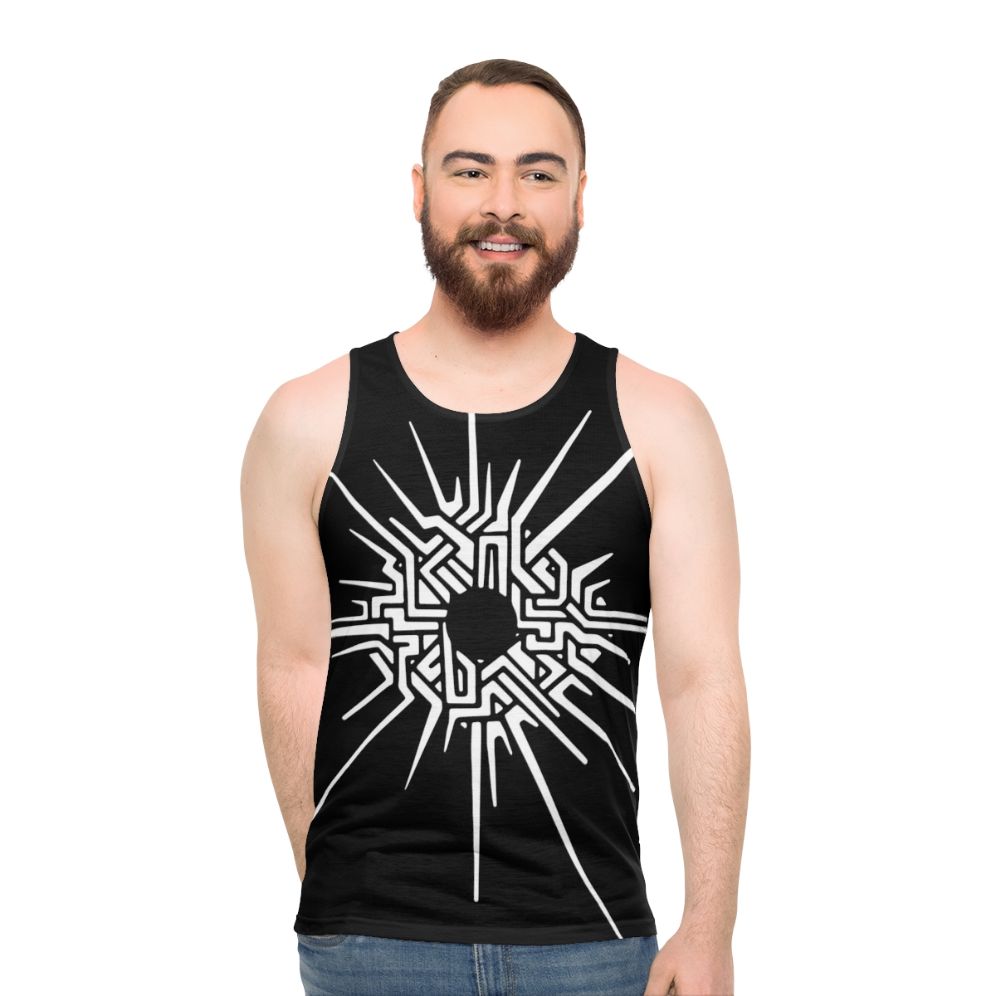 Outer Wilds video game inspired unisex tank top with Eye of the Universe symbol