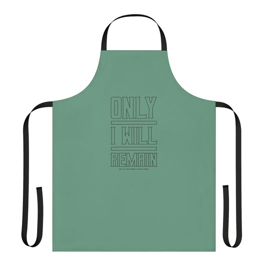 Dune inspired apron featuring an outline design and the quote "Only I Will Remain"