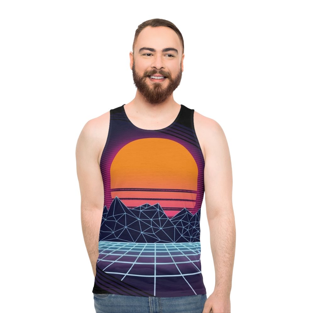 Outrun Sunset Unisex Tank Top