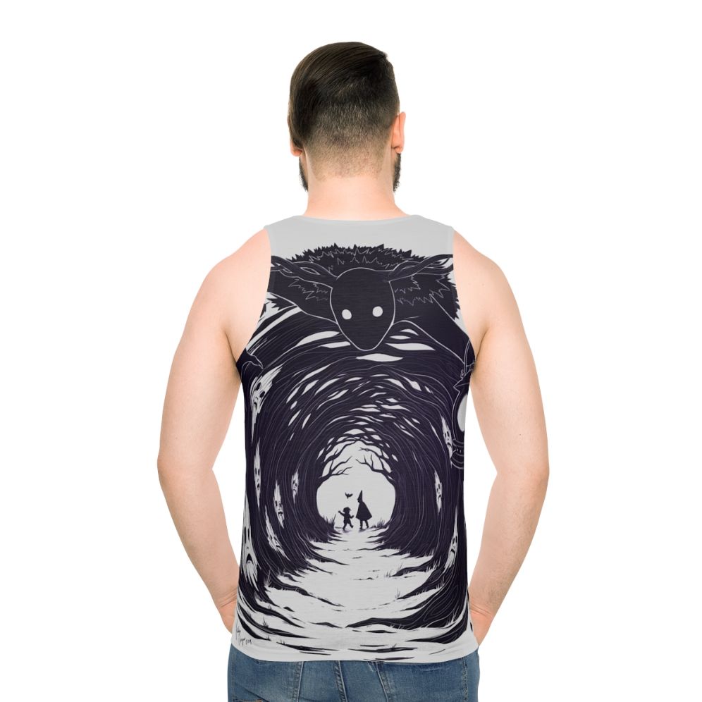 Over the Garden Wall Unisex Tank Top featuring spooky fantasy art