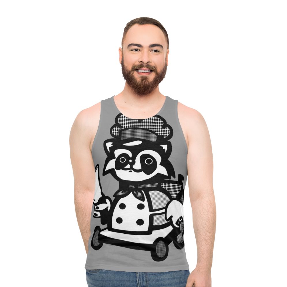 Overcooked Raccoon Chef Unisex Tank Top