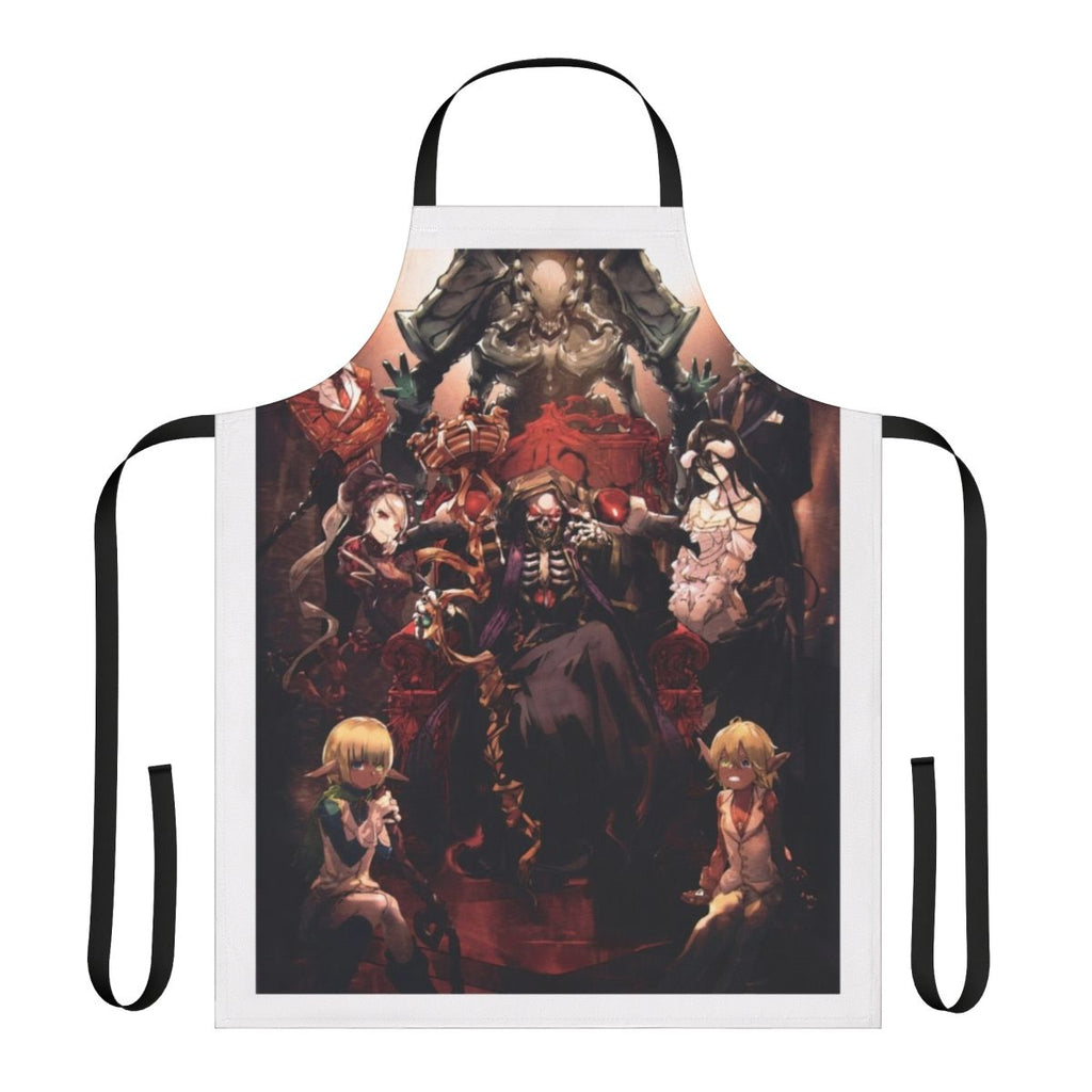 Overlord-inspired Legion apron featuring popular characters Ainz, Albedo, and Momonga