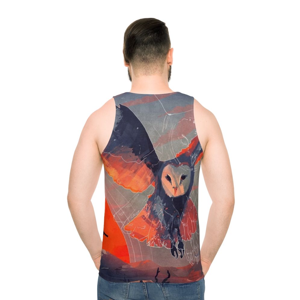 Owl hunter graphic tank top