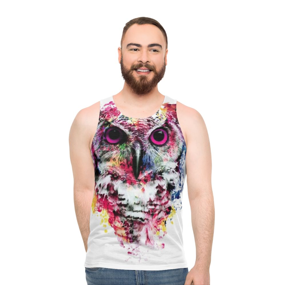 Colorful Owl Unisex Tank Top