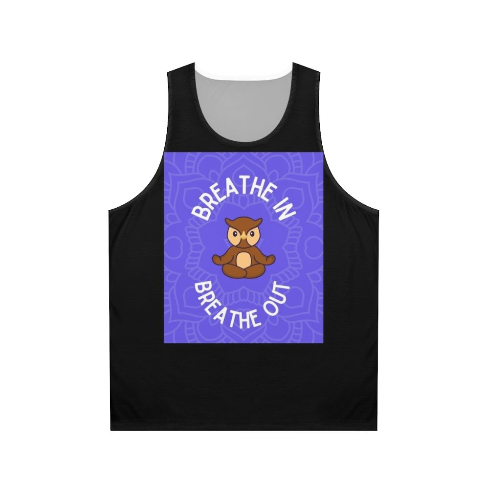 Owl Yoga Breathe In Breathe Out Unisex Tank Top