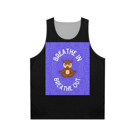 Owl Yoga Breathe In Breathe Out Unisex Tank Top