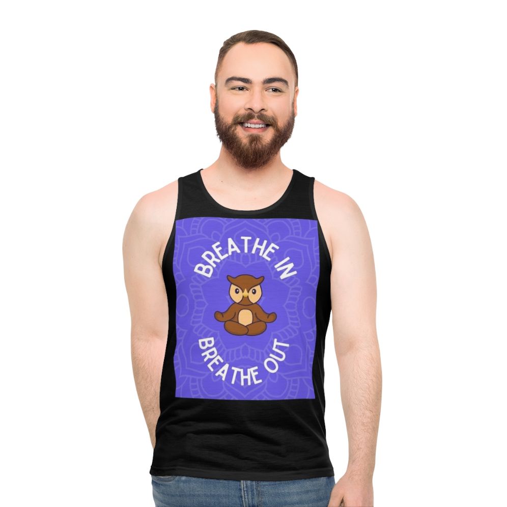 Owl Yoga Breathe In Breathe Out Unisex Tank Top