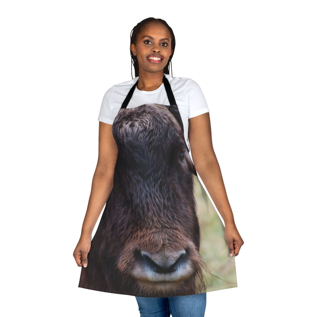 Stylish apron featuring ox-inspired design for outdoor enthusiasts and holiday celebrations