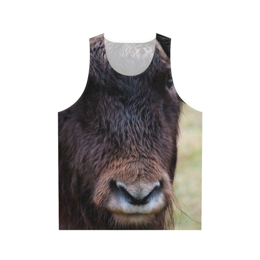 Ox wildlife animals horns musk winter unisex adventure tank top