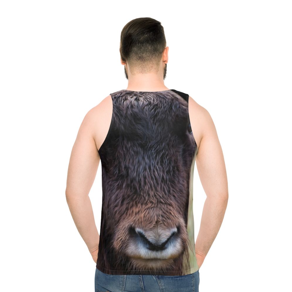 Ox wildlife animals horns musk winter unisex adventure tank top