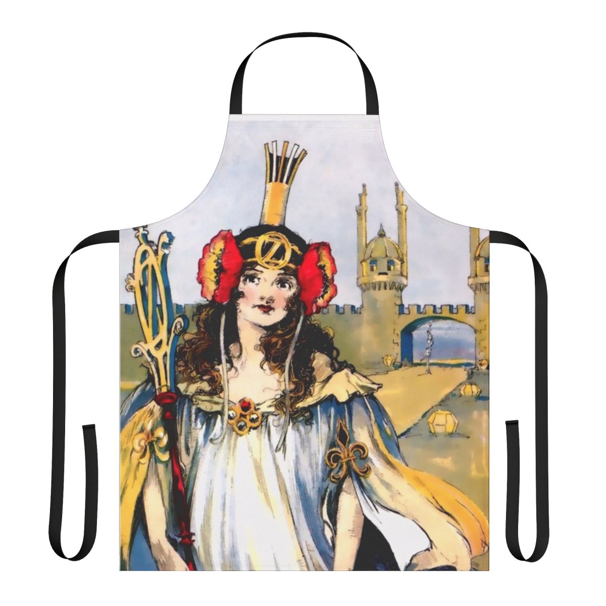 Apron featuring an illustration of Ozma, the princess of the Land of Oz, from the classic children's book series by Frank L. Baum, designed by John R. Neill.