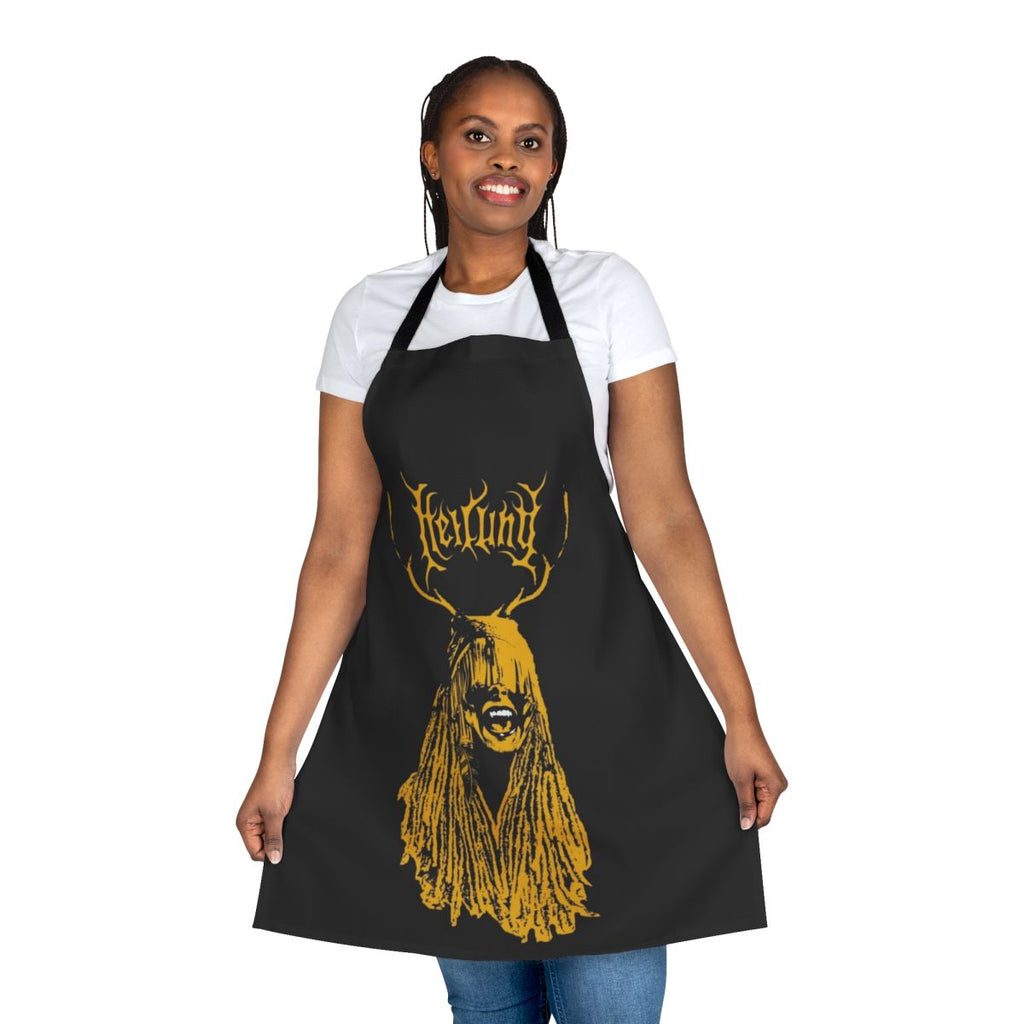 Pagan music-inspired apron with Heilung-style design