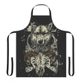 Pagan witchcraft wolf apron with nature-inspired design
