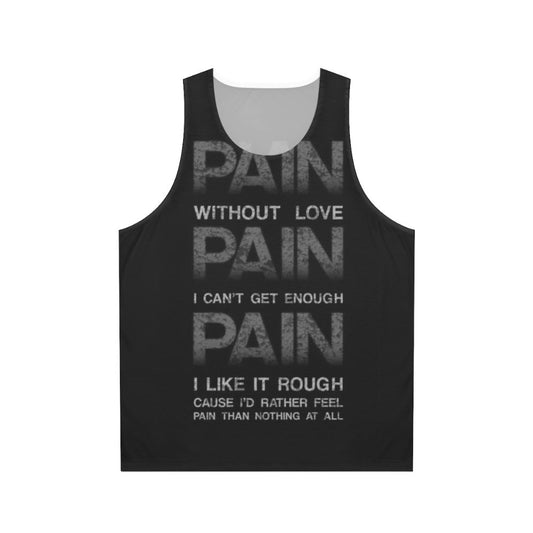 Pain Unisex Tank Top, Three Days Grace Inspired Metal Music Apparel