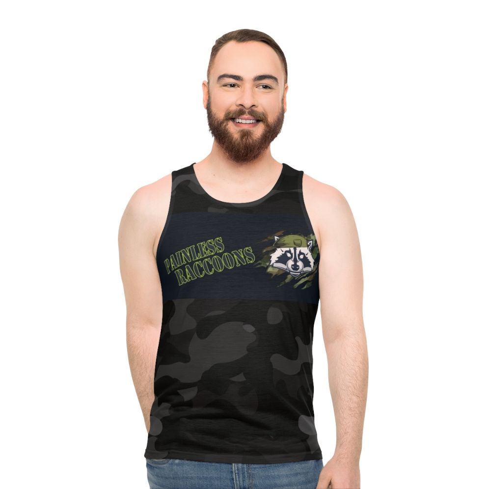 Painless Raccoon Running Unisex Tank Top